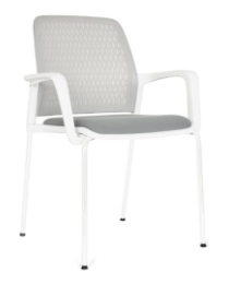 Silla de visita Pinko — patas blanca